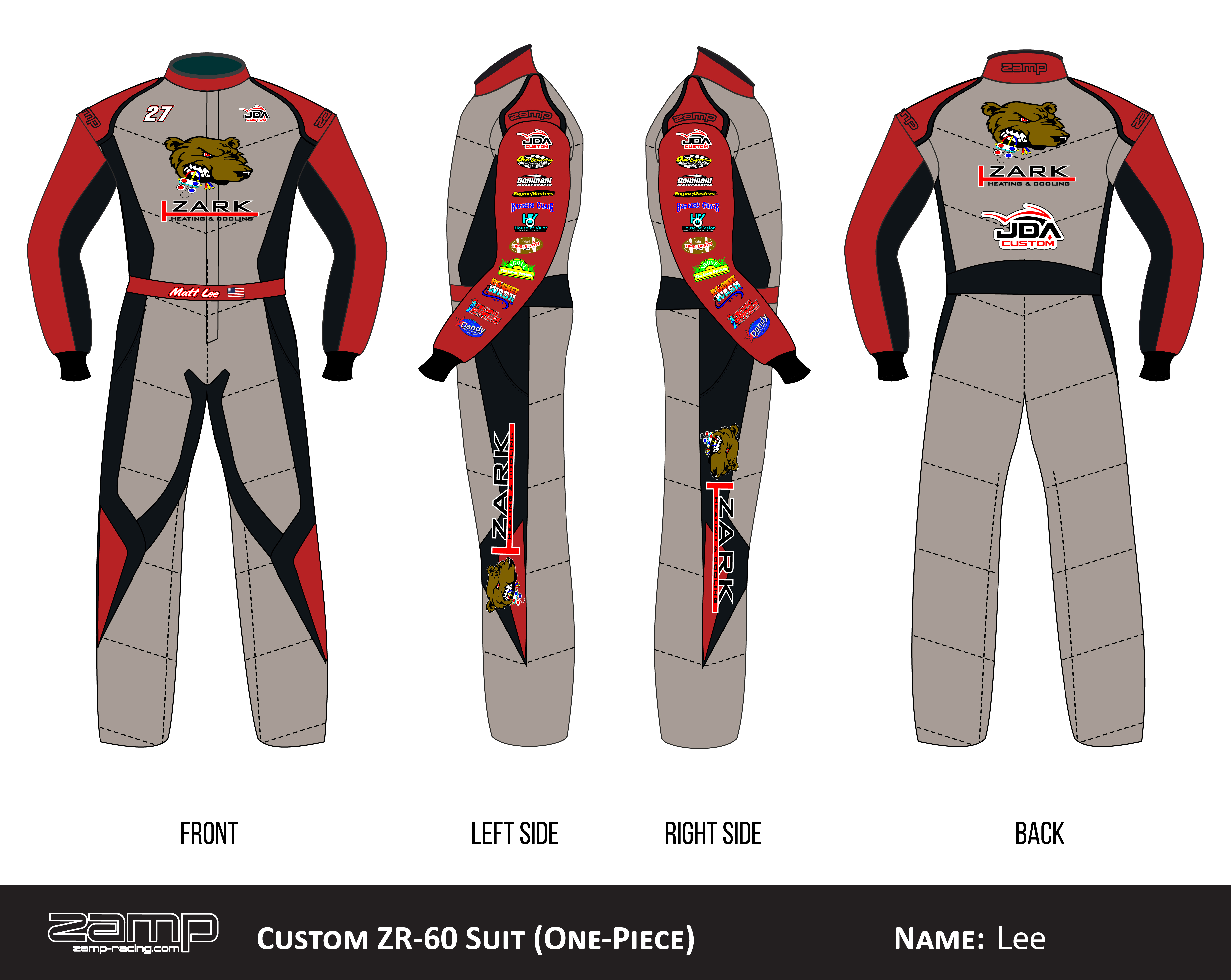 Custom Zamp racing suit